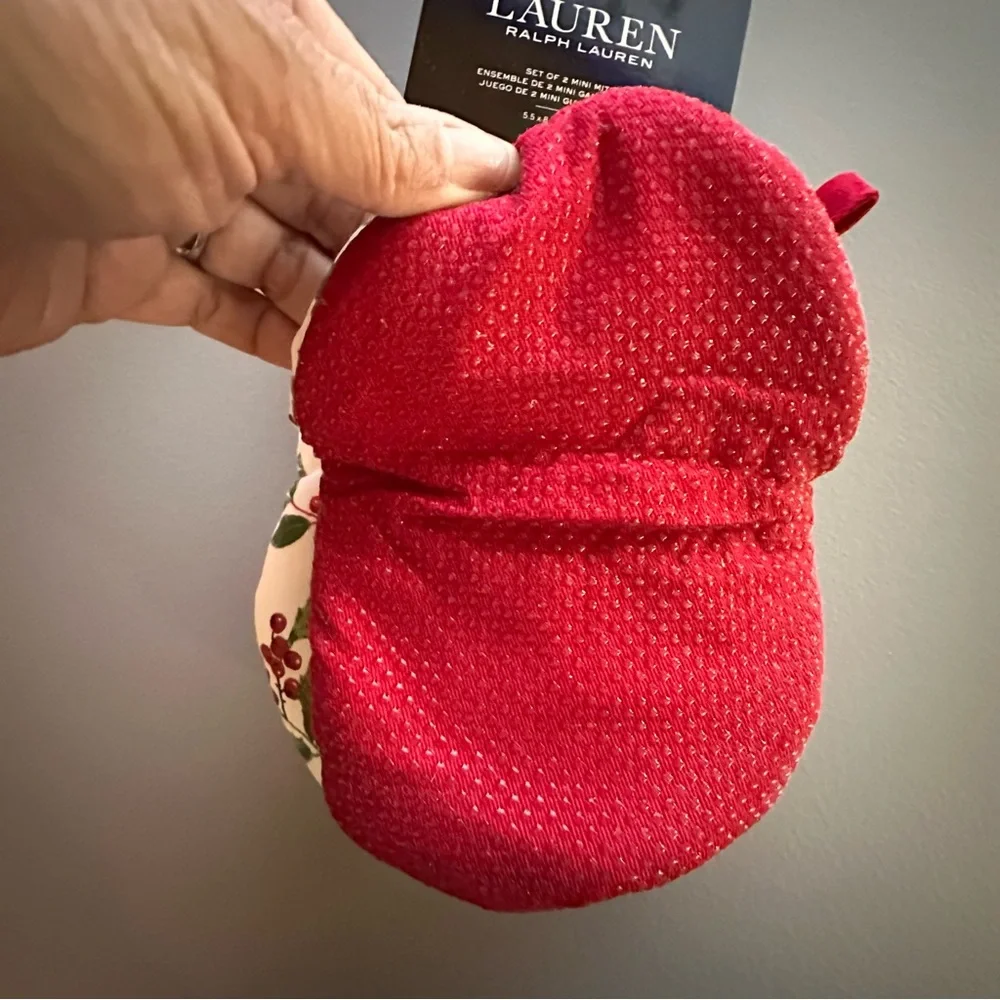 Lauren Ralph Lauren Holly Berry dish towel set with matching mini oven m…